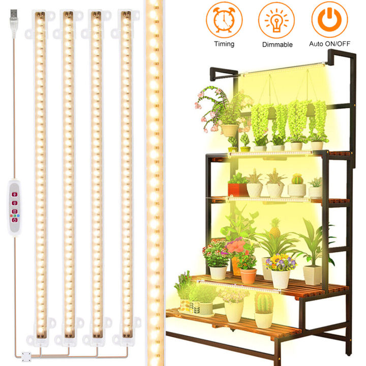 1/2/3/4 LED Grow Light Strips for Indoor Plants USB Full Spectrum Phyto ...