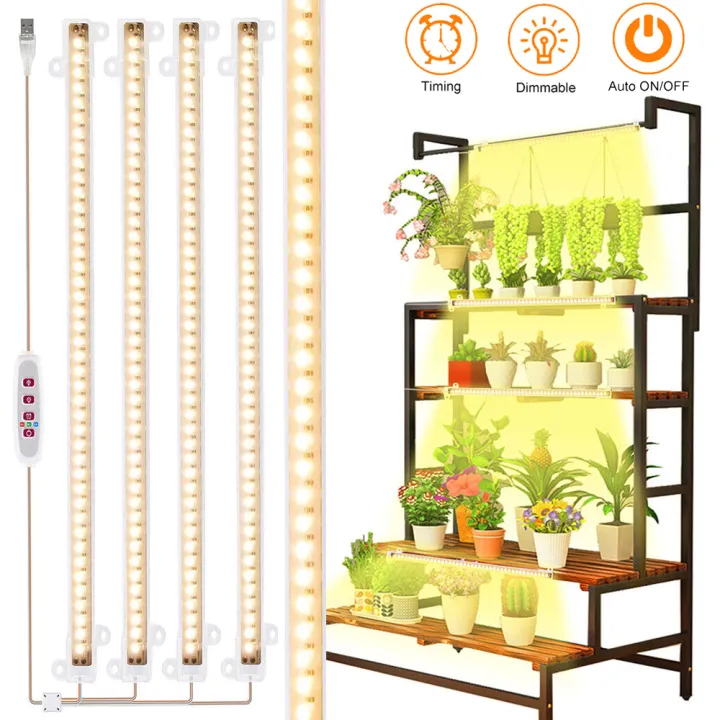 1/2/3/4 LED Grow Light Strips for Indoor Plants USB Full Spectrum Phyto ...