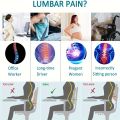 Ergonomic lumbar support pillow for office chairs, cars, and games. 