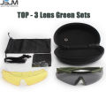 JSJM New Style Goggles CS Airsoft Windproof Shooting Glasses HD 3 Lens Motocross Motorcycle Mountaineering Safe Glasses.