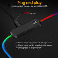 RGB Glow Gaming Desk Mat: Extra Large Thick LED Mouse Pad with Keyboard Space, Anti-Slip Base for PC Gamer. 