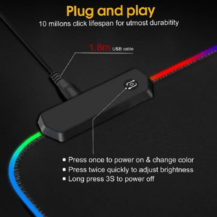 RGB%20Glow%20Gaming%20Desk%20Mat:%20Extra%20Large%20Thick%20LED%20Mouse%20Pad%20with%20Keyboard%20Space,%20Anti-Slip%20Base%20for%20PC%20Gamer%20-%20Image%203