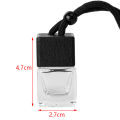 Dyed Square Cap Black Cap Empty Bottle Car Essential Oil Diffuser Fragrance Air Freshener Scent Perfume Bottle Ornament. 