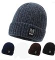 Stylish Warm winter Cap For Men  /Women  Top Fashion High QUALITY Thicker Beanie Band Stick Knoted Cap Winter Patch Work Beanie Caps For  Men. 