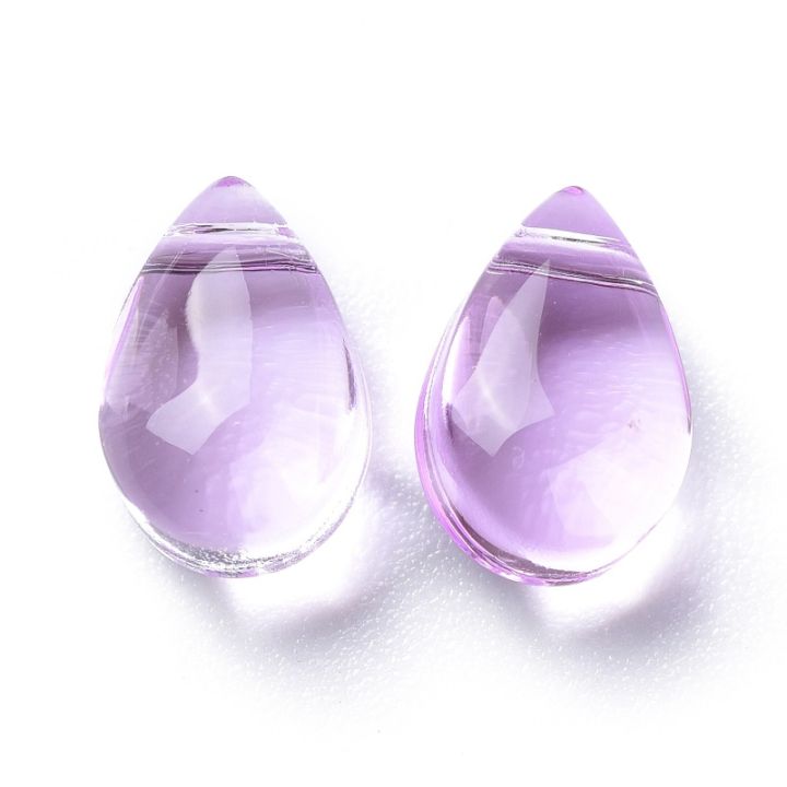 20pc%20Transparent%20Glass%20Beads%20Top%20Drilled%20Beads%20Teardrop%20Red%209x6x5mm%20Hole:%201mm%20-%20Image%204