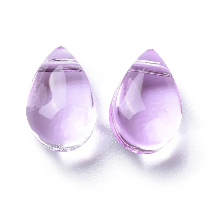 20pc%20Transparent%20Glass%20Beads%20Top%20Drilled%20Beads%20Teardrop%20Red%209x6x5mm%20Hole:%201mm%20-%20Image%204