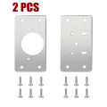 2/4/10 Pieces Cabinet Hinge Repair Plate Kit for Home Kitchen Cabinets and Furniture with Holes, Stainless Steel Door Hinge Mounting Plate. 