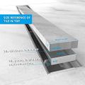 ZEKOO 12-Inch Linear Shower Drains for Tile,2 in 1 Shower Drain Brushed Nickel,304 Stainless Steel Linear Shower Drain with Tile Insert Grate,Rectangle Shower Floor Drain. 