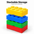 Building Blocks Storage Box Desktop Makeup Cosmetic Box Space Saving Office Storage Box for Jewelry Sundries Pen. 