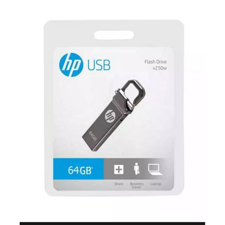 HP 64GB USB FLASH DRIVE SILVER