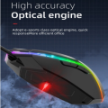 Wired Gaming Mouse 1600 DPI Optical 6 Button USB Mouse With RGB BackLight Mute Mice For Desktop Laptop Computer Gamer Mouse - 123 × 66 × 37mm. 