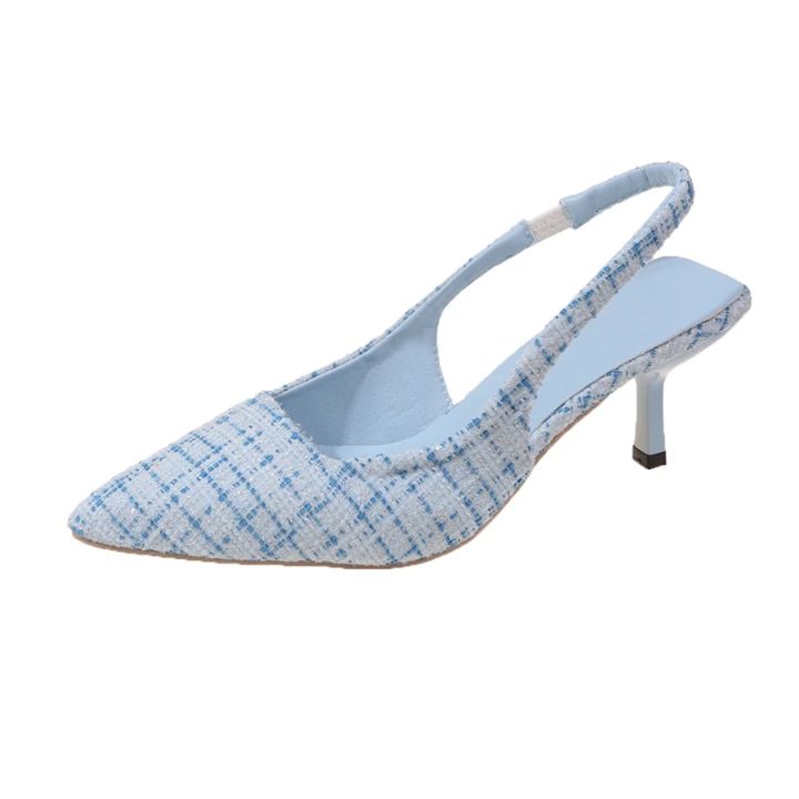Sea%20Salt%20Blue%20Pointed%20High%20Heel%20Sandals%20for%20Women%20Back%20Hollow%20Half%20Headed%20Single%20Shoes%20Fashion%20Versatile%20Casual%20Shoes%20-%20Image%204