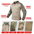 G3 Combat Uniform Shirts Camo Hiking Shirts Hunting Clothes Wear-resisting Men Clothing Camping Cargo Pants Elasticity.