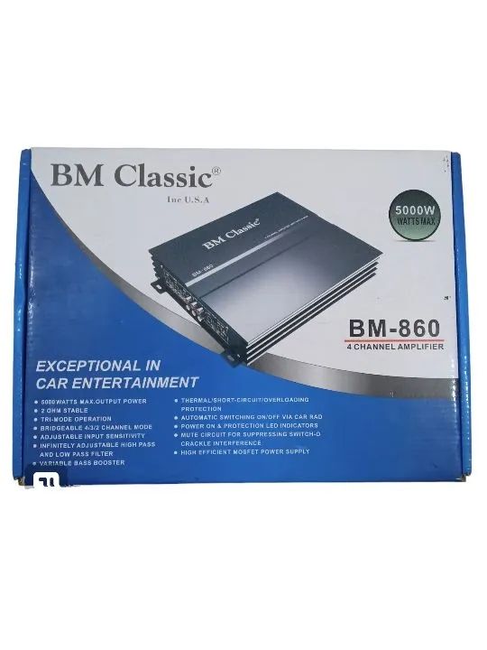 Power Amplifier For Car Subwoofer 5000 watts 4 Channel BM Classic