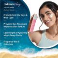 Aqualogica Radiance+ SPF 50+ Dewy Sunscreen 50g Indoor & Outdoor Protection. 