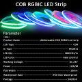 RGBIC COB LED Strip WS2811 24V 480 Diodes 5M 10M 15M 20M RGB IC Chasing Effect Lights Tape Diode Ribbon Lamp for Room Decoration. 