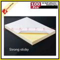 Sticker Paper Glossy A4 Size Self Adhesive Label white color pack of 100 pcs.