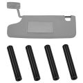 4Pcs Left Right Sun Visor Repair Tubes for Jeep For Wrangler For JK 2007 to 2017 Replacement Kit for Vehicle Visor Repair.