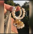 offwhite round hoop earrings for beautifull girls and women- Elegant and timeless pearl earrings for A fashionable look. 