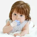 Cartoon Printed Children's Gloves Baby Teether Gloves For Babies Teethers Anti Eating Hand Teething Chewing Toy Baby Mittens. 