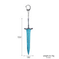 14cm Ring Dark Moon Greatswor Eldens Keychain Pendant Bloodhound's Fang Keyring Cosplay Fans Props Men Women Backpack Jewelry.