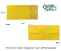 Colorful Metallic Envelopes with Peinted Golden Design for Cash Gifts, Festivals Occasions & Weddings. 