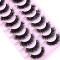 10 Pairs Cat Eye Lashes Faux Mink Eyelashes Winged End Eye Elongated Eyelashes Fake Lashes Soft Natural Long Full Strip Lashes. 