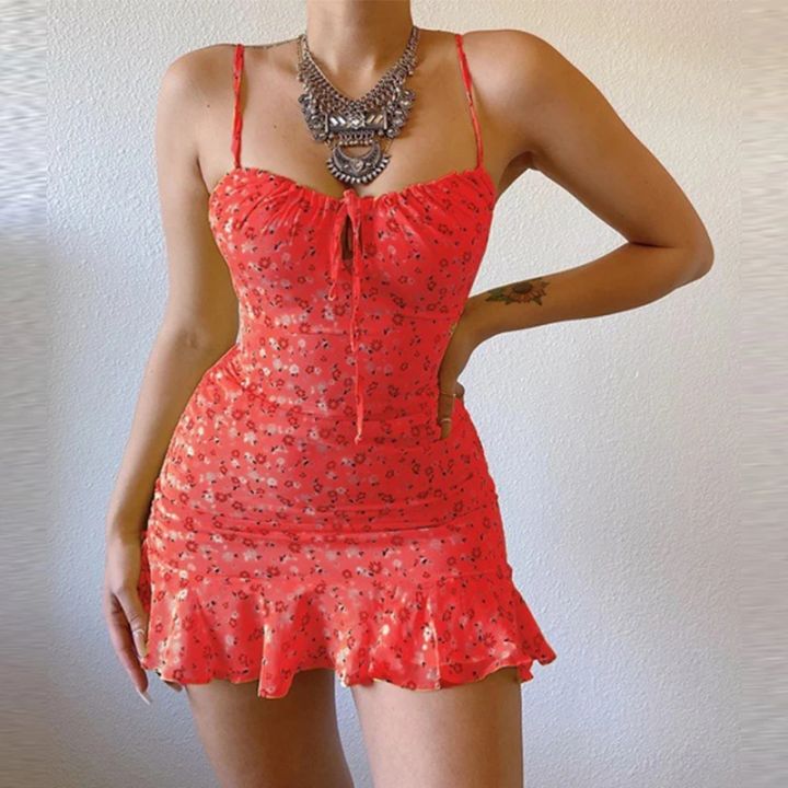 Women's%20%20Casual%20Home%20Small%20Floral%20Camisole%20Dress%20Summer%20Comfortable%20Skirt%20-%20Image%204