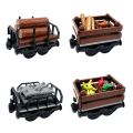 MOC Block Train Track package City Train rail transport cars can be connected. 