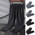 Running Pants Reflective Quick Dry Summer Jogging Trousers Men Gym Thin Cool Male Fishing Hiking Sports Long Pants Breathable.