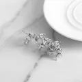 Cyberpunk Gothic Dragons Bone Knuckle Ring Cosplay Rings Unisex Alloy Silvery Adjustable Opening Jewelry Accessory Props .