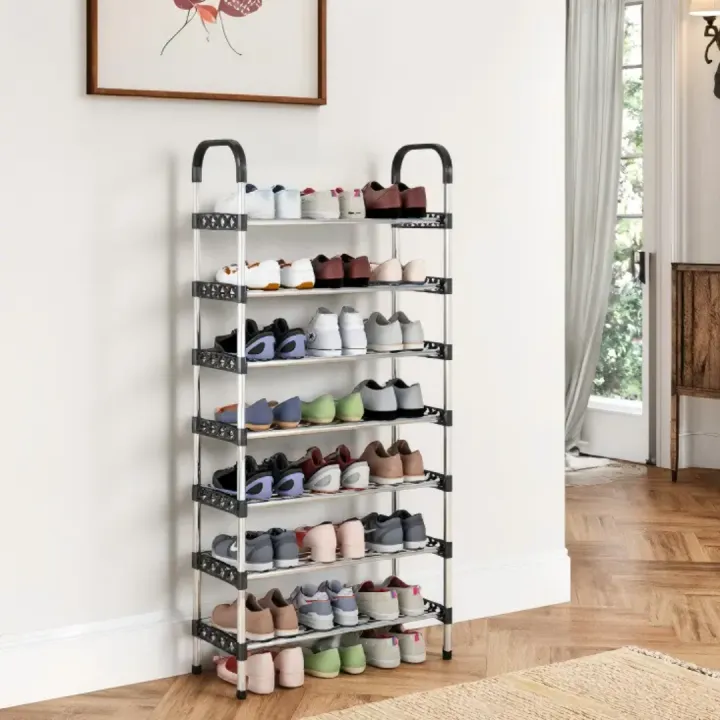 7-Layer%20Metal%20Reinforced%20Shoe%20Rack%20With%205%20Pipes%20Per%20Layer%20Simple%20Shoe%20Rack%20Stand%20for%20Entryway,%20Living%20Room%20-%20Image%203