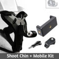 Motorcycle Helmet Chin Mount – Versatile Phone & Camera Holder for GoPro, DJI, & Action Cameras. 