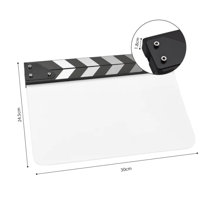 Acrylic%20Clapperboard%20Film%20Clapboard%20Movie%20Director's%20Slate%20Cut%20Action%20Scene%20Clapper%20Board%20Film%20Slate%20Dry%20Erase%20Clapperboard%20-%20Image%202