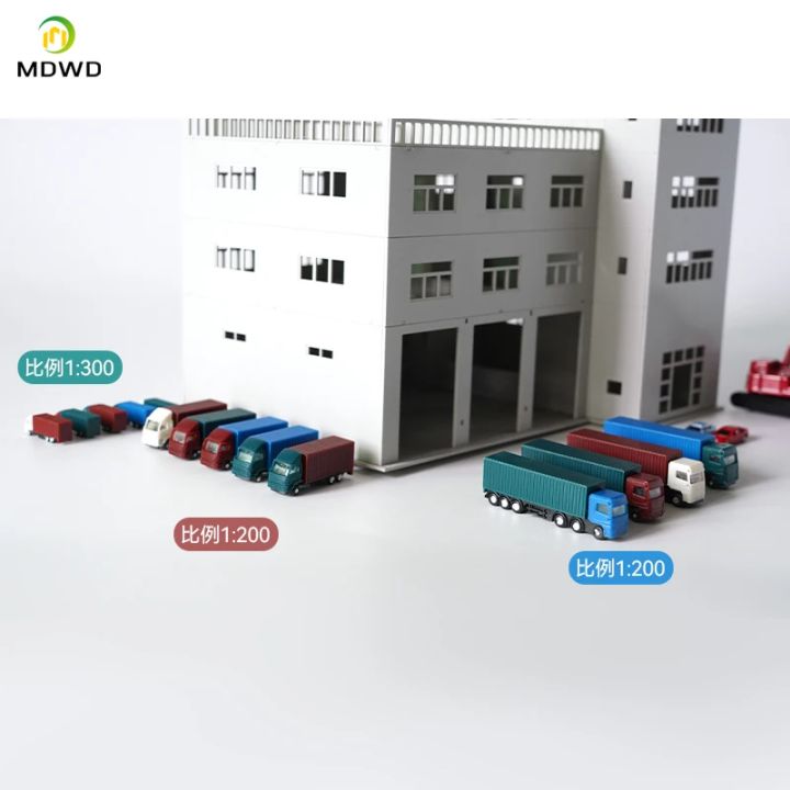 2pcs%201/200%201/300%20Scale%20Plastic%20Model%20Truck%20For%20Architecture%20Building%20Diorama%20Kits%20Toy%20-%20Image%204