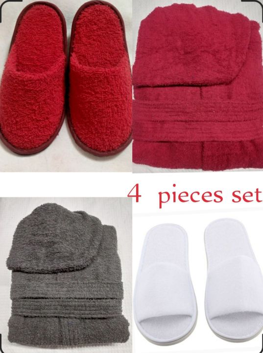 couple%20bathrobe%202%20with%202%20slippers%204%20pieces%20set%20-%20Image%202
