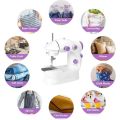 Household 202Mini Sewing Machines Handheld Sewing Machine with Light Cutter Foot Pedal Portable Night Light Sewing Machine. 