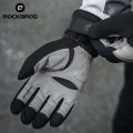 ROCKBROS Winter Warm Cycling Full Finger Gloves Thicken Thermal Fleece Bike Gloves Touch Screen MTB Road  Bicycle Motor Gloves. 