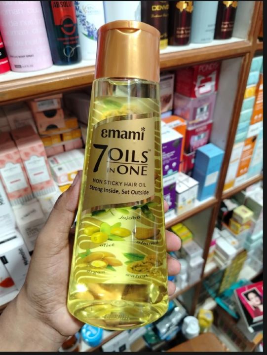 Emami 7 Oils in One Hair Oil | Makes Hair 20x Stronger and Manageable | Coconut Oil, Amla, Jojoba, Olive, Walnut, Argan & Almond Oils | 500ml