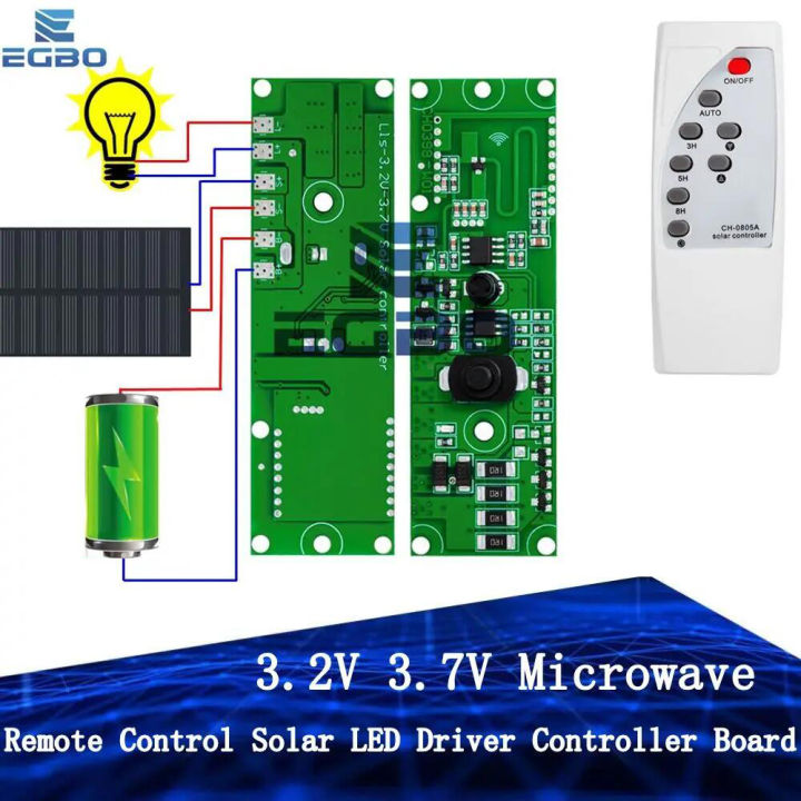 3.2V 3.7V Microwave Radar Body Induction Solar Wall Light Switch ...