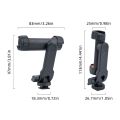 Phone Tripod Mount Holder for iPhone Camera 2 Cold Shoe Mobile Phone Clip for iPhone Android Ronin Zhiyun Gimbals.