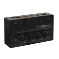 Top Deals 4 Channels Mini o Stereo Headphone Amplifier HA400 Ultra-Compact Audio Amplifier With Power Adapter EU US Plug Adapter. 
