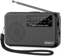 Portable AM FM Radio Player Battery Powered Telescopic Antenna Reception with Headphone Jack, Indoor Outdoor and Emergency Use. 