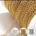 Gold and silver necklace chain 36 rup meter metals material. 