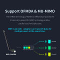 WIFI 6 802.11ax USB WiFi Dongle Wireless Adapter Network Card 2.4GHz 5BDI Antenna For PC Laptop Windows7/10/11 Driver Free. 
