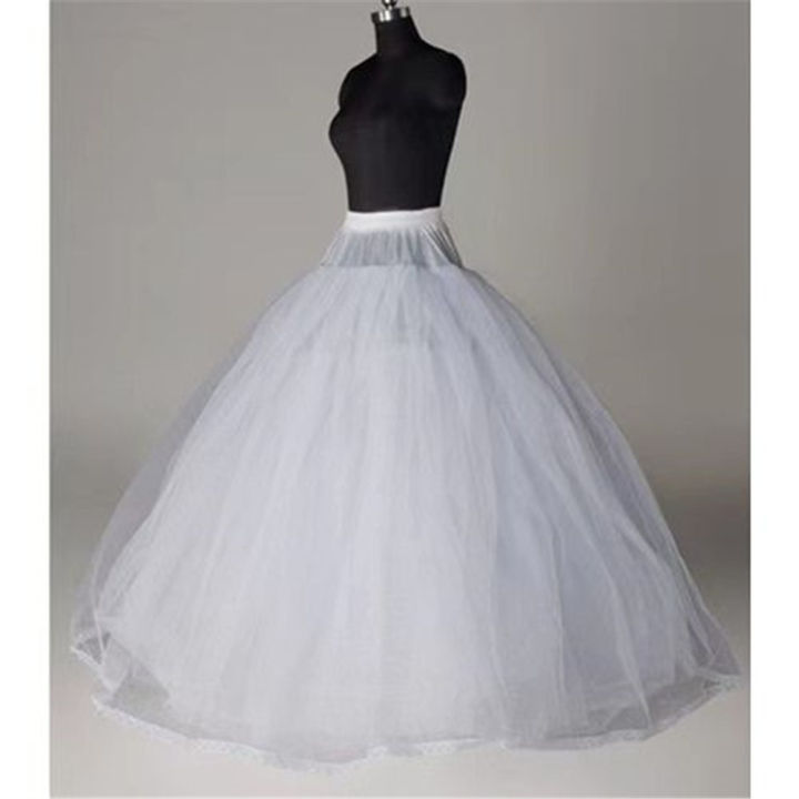 4/6/8%20Layers%20Tulle%20Crinoline%20Skirt%20Hoopless%20Petticoat%20Underskirt%20for%20Bridal%20Wedding%20Dresses%20-%20Image%204