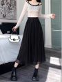 Women's Net Long Gather Skirt. 