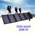 Solar Cell 30W Photovoltaic Panels USB Charger System Battery V 5V Portable Flexible Foldable Energy Power Sunpower Camping Set. 