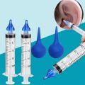 20ml 4-Piece Earwax Cleaning Syringe Kit Flared Soft Top Earwax Removal Tool Ear Cleaner Set Adults With 2 Ear Washing Balls. 