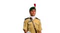 Premium Quality Khaki Uniform with Khaki Belt, Shoulder Ranks, Shoulder Batches, Star Batches/ Foji Uniform Khaki Color for Boys & Girls. 